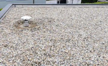 Toiture terrasse inaccessible protégée par des gravillons